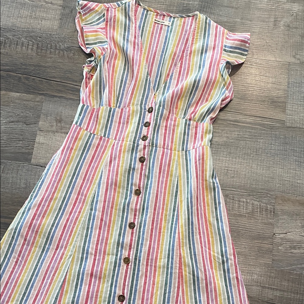 Marine Layer Multicolor Striped Asymmetrical Dress - image 2